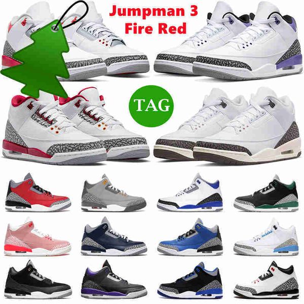 

3 jumpman basketball shoes men women 3s cardinal red fragment black white rust pink true blue hall of fame men trainer sport sneaker