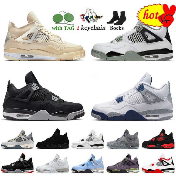

2023 high basketball shoesbig size 12 13 women mens jumpman 4 4s iv shoes sail seafoam midnight navy black canvas ca