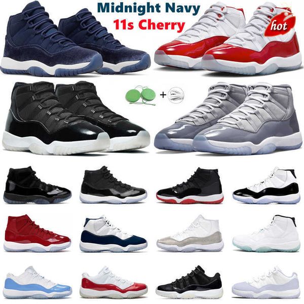 

ogs classic 11 retro basketball shoes men women 11s cherry midnight navy cool grey 25th anniversary 72-10 low bred pure violet, Black