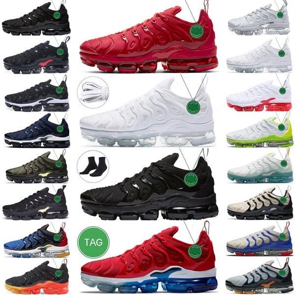 

running shoes zapatillaes tn plus triple black basket shoes men requin breathable mesh chaussures homme hyper blue be true olive green cool