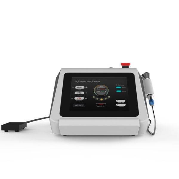 

980nm 1064nm high power laser physio therapy machine for pain relief sport injury, Black