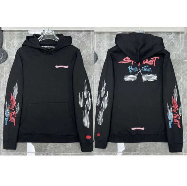 

sweatshirts men's fashion luxury jackets ch hoodies men women designer boy sanskrit print sweater zipper hooded cross pullover hoodie c, Black;brown