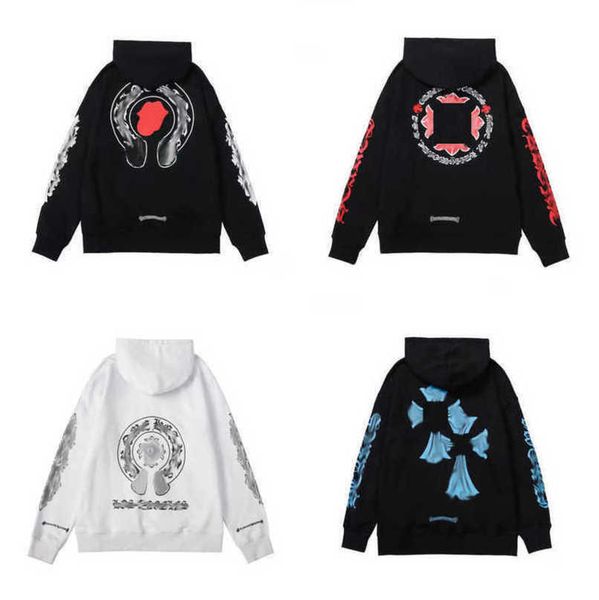

luxury men's fashion sweatshirts jackets hoodies men women designer boy sanskrit print sweater zipper hooded cross pullover hoodie casu, Black
