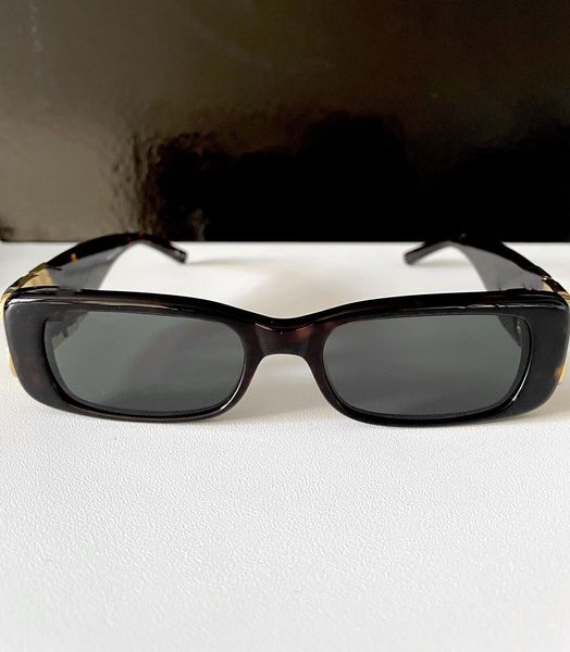

0096 rectangle sunglasses black gold dark gray lenses womens sonnenbrille occhiali da sole men fashion sun shades with box, White;black