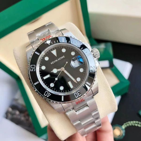 

ceramic bezel mens watches 41mm automatic mechanical 2813 movement watch luminous sapphire waterproof sports self-wind fashion wri283e, Slivery;brown