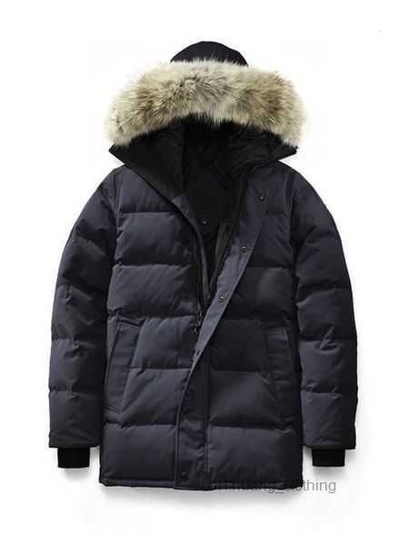 

canada jackets mens down parka winter waterproof cloth men wolf fur jacket hooded fourrure outwear raccoon furs warm coat puffer 16, Black