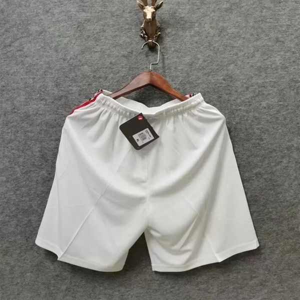 

1998 1999 retro united soccer shorts utd 98 99 man vintage classic home white football pants #7 cantona #10 beckham #20 solskjaer 250s, Black;red