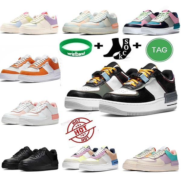 

designer fashion shoes air''forces sneakers women's shoe quality men sneaker casual patchwork platform trainer lace-up traine, Black