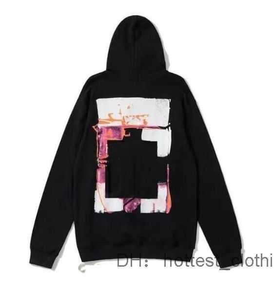 

2022 %60 off style trendy fashion sweater painted crow stripe loose hoodie men's and women's coatjqm1off t-shirts offs 9zal 3 wh1t, Black