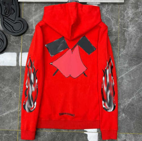 

fashion mens luxury jackets sweatshirts designer hoodies ch men women zipper cross scroll simple hooded sweater pullover hoodie casual coat, Black;brown