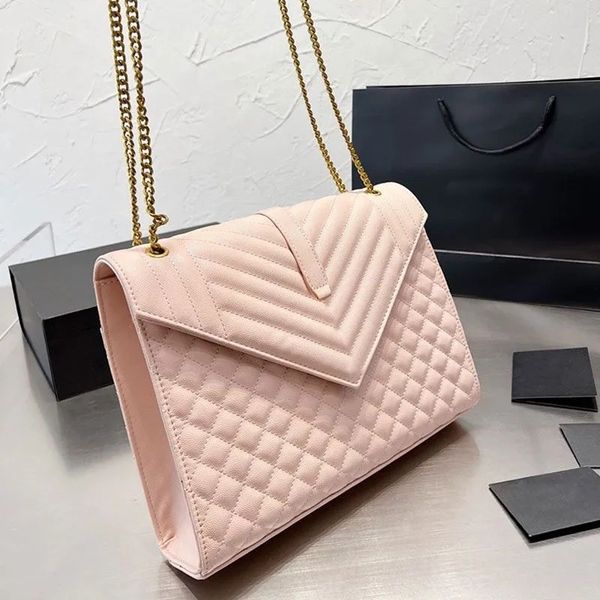 

luxury handbag shoulder bag women bags brand loulou y-shaped designer seam leather ladies metal chain clamshell messenger gift box