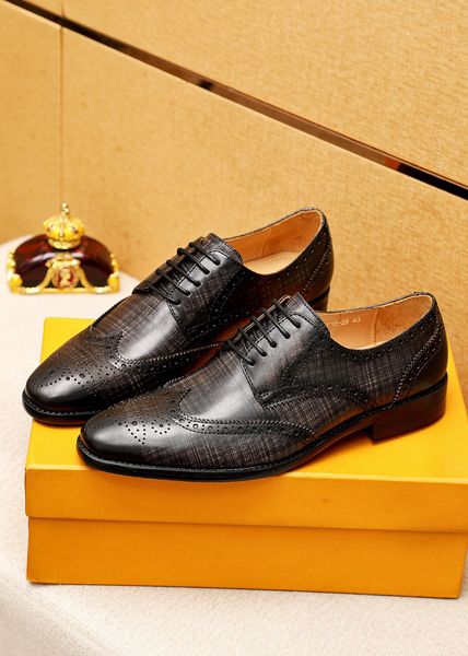 

2023 mens business formal genuine leather platform dress shoes men fashion casual flats brand classic formal oxfords size 38-45, Black