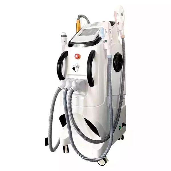 

multifunction laser depiladora 4 in 1 elight ipl opt 4 en 1 super rf nd yag tattoo removal hair removal beauty machine, Black