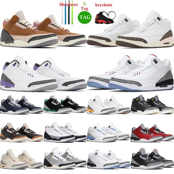 

basketball shoes aj 3 3s mens womens obsidian unc fearless turbo green backboard man breathable 2023 hot