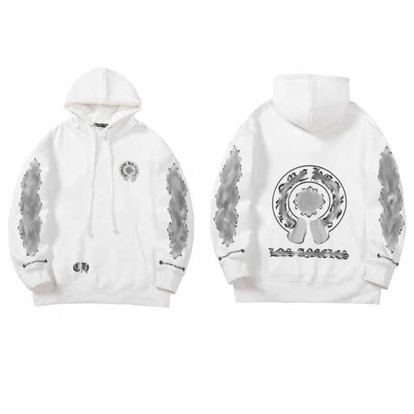 

jackets fashion mens luxury sweatshirts designer hoodies ch men women zipper cross scroll simple hooded sweater pullover hoodie casual coat, Black