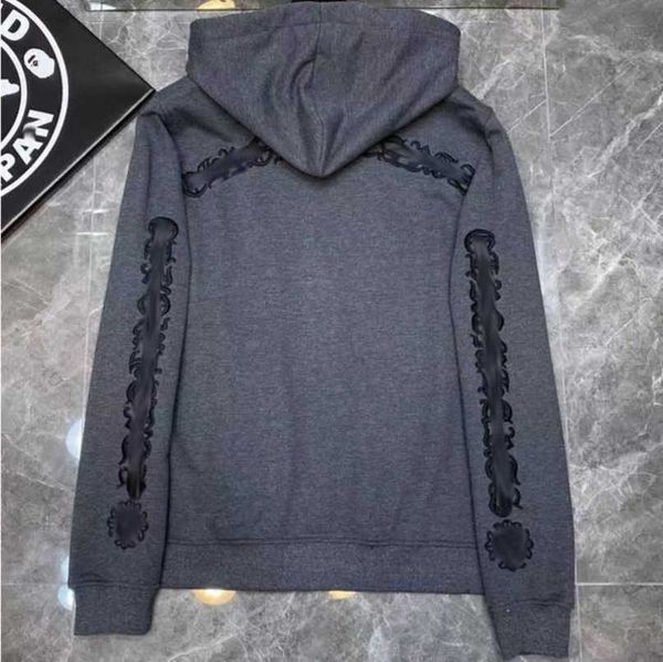 

jackets luxury fashion men's sweatshirts men women classic hoodies ch zipper hooded sweater designer cross pullover sanskrit hoodie cas, Black