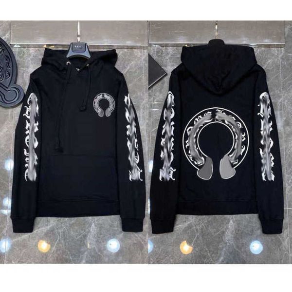 

luxury fashion mens jackets sweatshirts designer hoodies ch men women zipper cross scroll simple hooded sweater pullover hoodie casual coat, Black;brown