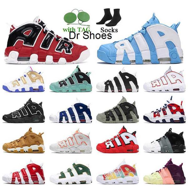 

sports trainers uptempos basketball shoes women mens scottie pippen bulls hoop pack unc university blue gym red camo denim designer platform