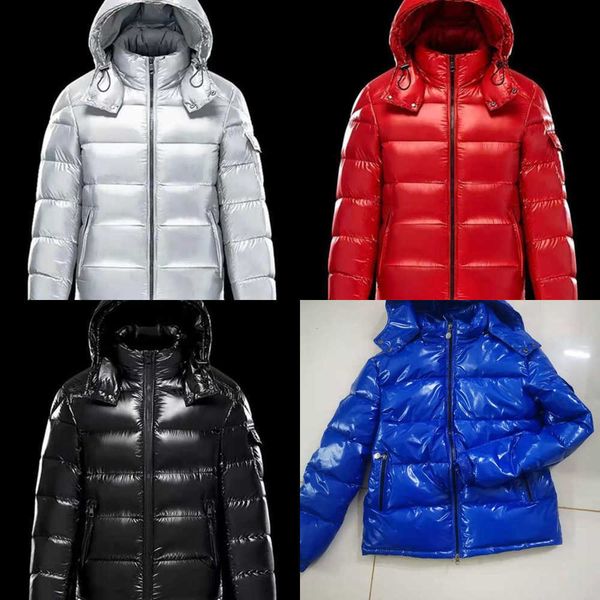 

designer mens jacket winter maya embroidered lettering outdoor with zippers women's hooded outwears casular brand down clothing, Black