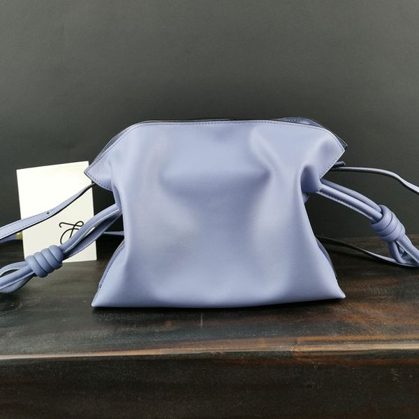 

7a cowhide shoulder bags designer knot bag women plain purse handbags magnetic buckle suede leather lining clutch pouch 2 sizes totes