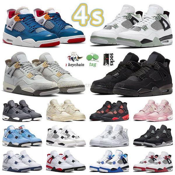 

jumpman 4 blackcat 4s basketball shoes mens womens fashion outdoor sneaker new pn dust pink messy room seafoam j4 retos military black cat j