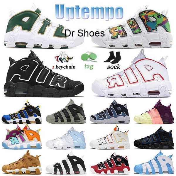 

2022 basketball shoes men more uptempos 96 air total max scottie pippen white varsity red green multi-color black bulls university blue unc