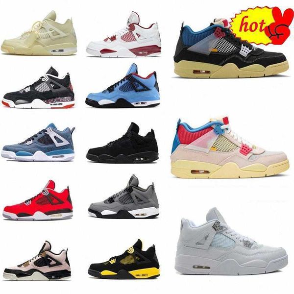 

2023 high basketball shoesshoes 4 4s mens basketball university oreo union lightning undefeated metallic purple cat