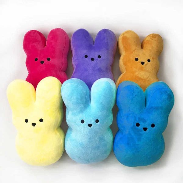 

2023 new 15cm 6 inch peeps stuffed easter bunny velvet plush cute rabbits kids toddler baby animal doll toy cuddle toys boys girls infants f, Blue