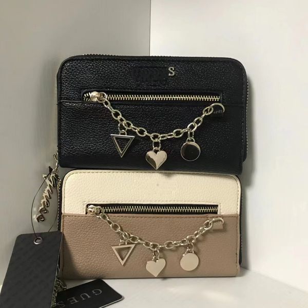

designer women's purse fashion long classic heavy industry hardware hanging ornaments everything small hanging wallet card bag, Red;black