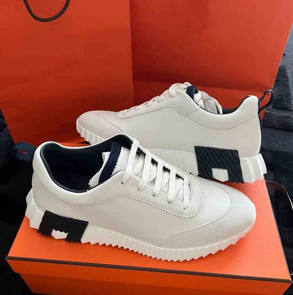

luxury men casual shoes bouncing sneakers technical canvas suede goatskin sports light sole trainers italy brands men's casual walking, Black