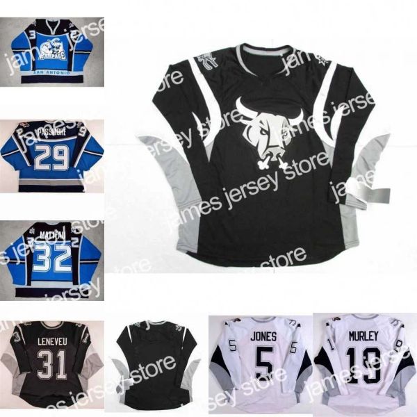 

hockey jerseys sanantonio rampage 5 matt jones 19 matt murley 29 steve passmore 32 stephane matteau 31 david leneveu mens womens youth hocke, Black;red