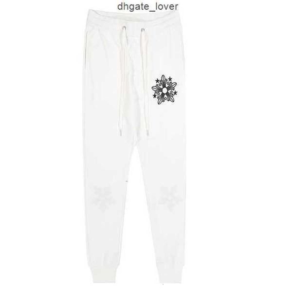 

chrome mens pants hearts sanskrit alphabet autumn womens cross sweatpants horseshoe letter print ch trousers crew casual sports pants size9o, Black