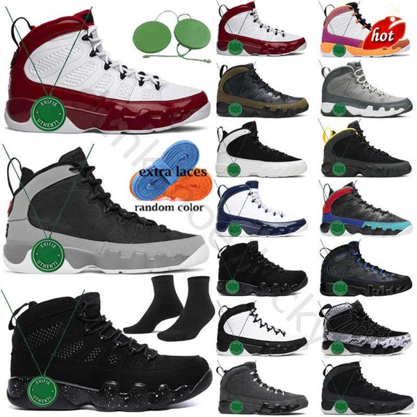 

og men basketball shoes 9s particle grey chile red jumpman 9 change the world dream it do it pearl blue university gold bred, Black