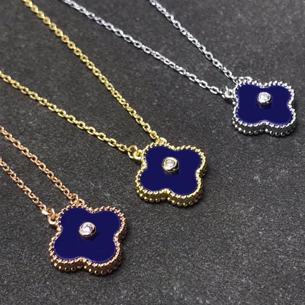 

designer necklace fahion four-leaf necklaces geometry pendants jewelry for women party gift, Silver