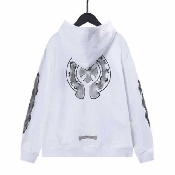 

luxury fashion men's sweatshirts jackets hoodies men women designer boy sanskrit print sweater zipper hooded cross pullover hoodie casu, Black