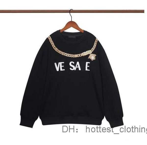 

mens hoodie sweatshirt v designer sweater medusa long sleeve tshirt women neck 105soto, Black