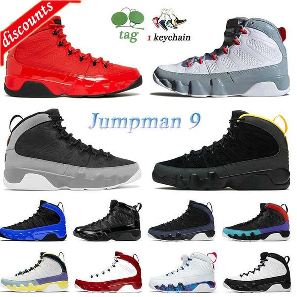 

9 9s basketball shoes 2022 fire red chile red dark particle grey charcoal university gold change the world space jam