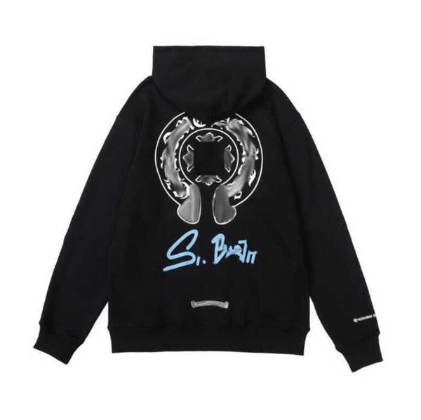 

luxury fashion jackets men's sweatshirts men women classic hoodies zipper hooded sweater designer cross pullover sanskrit hoodie casual, Black