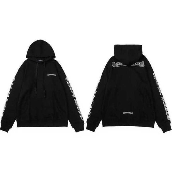 

luxury fashion men's sweatshirts jackets ch hoodies men women designer boy sanskrit print sweater zipper hooded cross pullover hoodie c, Black;brown