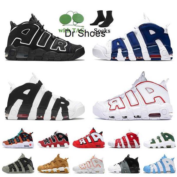 

fashion uptempos basketball shoes scottie pippen black split women mens sports trainers white varsity red university blue unc denim