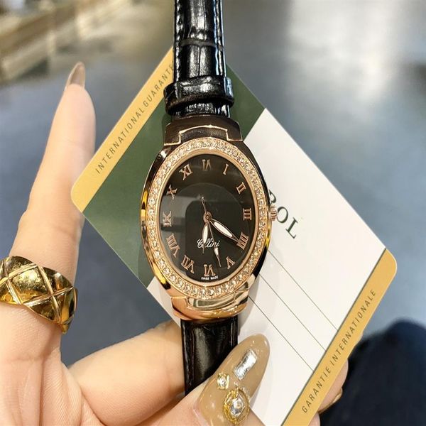 

2021 fashion women watches luxury brand 32mm diamond dial wristwatches leather strap quartz watch for ladies valentine gift orolog225y, Slivery;golden