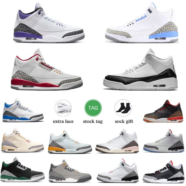 

jumpman 3 j 3s mens basketball shoes black cat unc bluethunder white and red cement starfish pure money ts sail pink designer 2023 hot