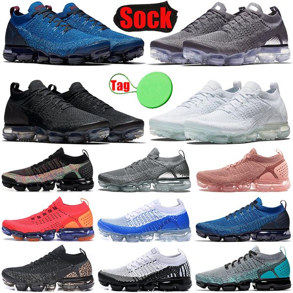 

2.0 men women running shoes flat fly knit triple white black chrome oreo mens trainers sports sneakers runners discount