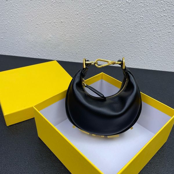 

luxury handbag mini bag designer crescent shoulder bag small french face women bag underarm bag tramp lacquer leather letter handbag