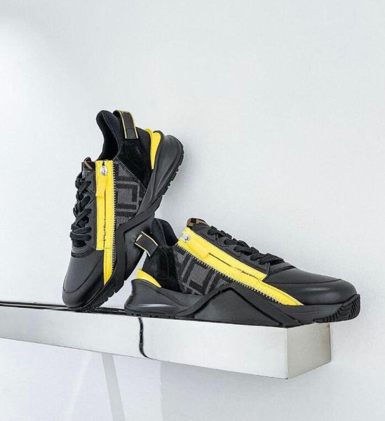 

men luxury flow perfect sneakers shoes comfort casual men sports zipper rubber mesh lightweight skateboard runner sole tech fabrics trainer, Black
