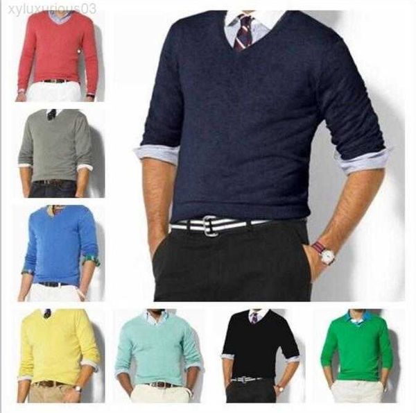 

2022 men cotton polo sweater knitted clothing small horse sweatshirt jumper fashion pullover, White;black