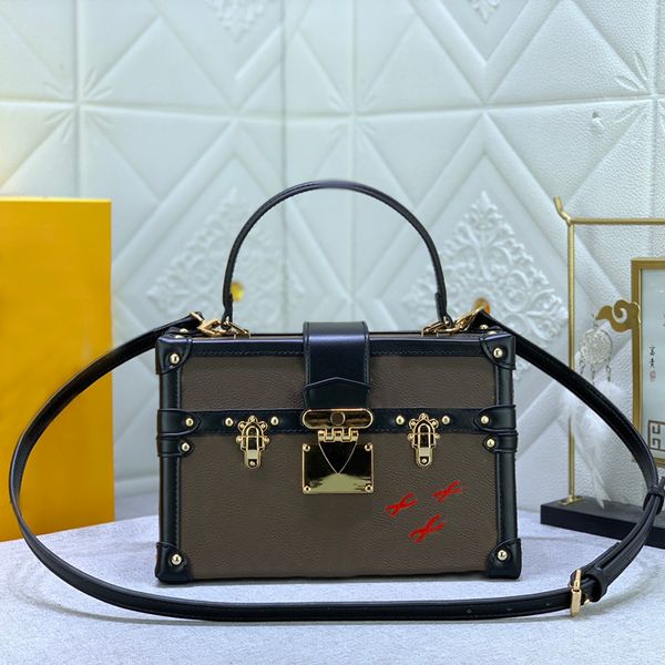 

7a designer trunk bag presbyopia genuine leather unique classic purse lady shoulder handbag