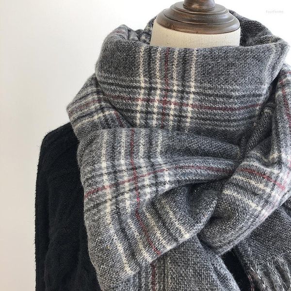 

scarves winter 2022 cashmere scarf ladies design warm blanket four-wheel women's shawl decorative down, Blue;gray