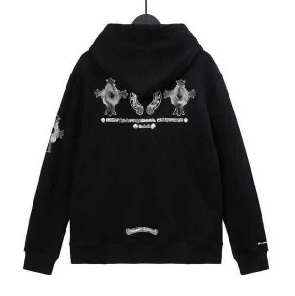 

men's luxury fashion sweatshirts jackets men women classic hoodies ch zipper hooded sweater designer cross pullover sanskrit hoodie cas, Black;brown