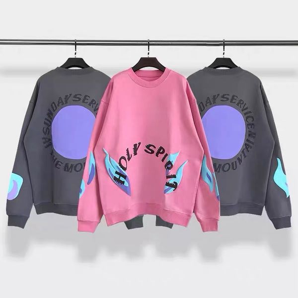 

men's hoodies & sweatshirts holy sprit lucky me i see the ghost puff print vintage hoodie fleece sweat shirts o-neck sweaters heavy wei, Black